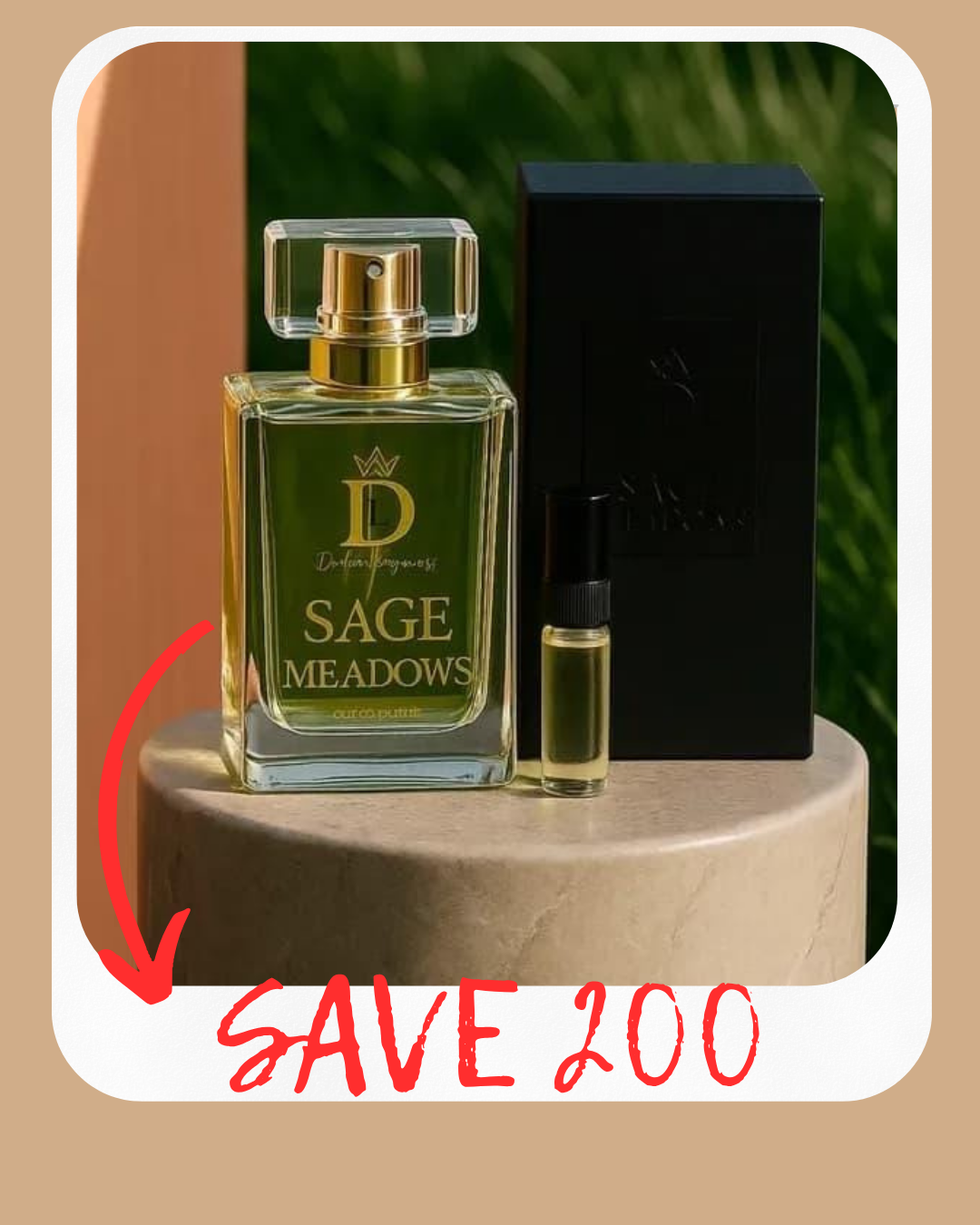 Sage Meadows - Premium Herbal Woody Unisex Perfume | Natural Earthy Fragrance | Long-Lasting Cologne