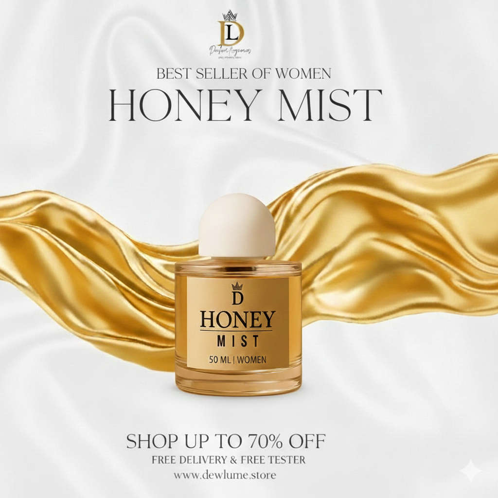 Honey Mist - Sweet Vanilla Honey Perfume | Long-Lasting Gourmand Fragrance | Warm Cozy Scent